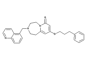Image of 9-(3-phenylpropoxy)-3-(5-quinolylmethyl)-1,2,4,5-tetrahydropyrido[2,1-g][1,4]diazepin-7-one