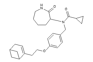 N-[4-[2-(4-bicyclo[3.1.1]hept-3-enyl)ethoxy]benzyl]-N-(2-ketoazepan-3-yl)cyclopropanecarboxamide