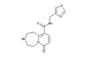 Image of 7-keto-N-(thiazol-4-ylmethyl)-2,3,4,5-tetrahydro-1H-pyrido[2,1-g][1,4]diazepine-10-carboxamide