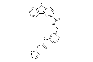 N-[3-[(2-pyrazol-1-ylacetyl)amino]benzyl]-9H-carbazole-3-carboxamide