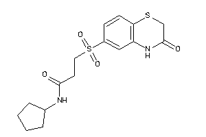 N-cyclopentyl-3-[(3-keto-4H-1,4-benzothiazin-6-yl)sulfonyl]propionamide