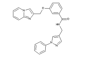 3-(imidazo[1,2-a]pyridin-2-ylmethoxy)-N-[(1-phenylpyrazol-4-yl)methyl]benzamide