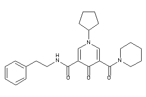 1-cyclopentyl-4-keto-N-phenethyl-5-(piperidine-1-carbonyl)nicotinamide