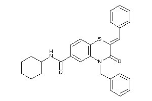 2-benzal-4-benzyl-N-cyclohexyl-3-keto-1,4-benzothiazine-6-carboxamide