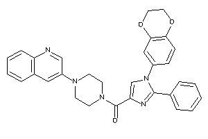 Image of [1-(2,3-dihydro-1,4-benzodioxin-6-yl)-2-phenyl-imidazol-4-yl]-[4-(3-quinolyl)piperazino]methanone