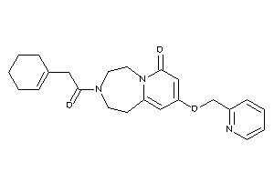 Image of 3-(2-cyclohexen-1-ylacetyl)-9-(2-pyridylmethoxy)-1,2,4,5-tetrahydropyrido[2,1-g][1,4]diazepin-7-one