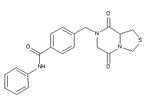 Image of 4-[(5,8-diketo-1,3,6,8a-tetrahydrothiazolo[3,4-a]pyrazin-7-yl)methyl]-N-phenyl-benzamide