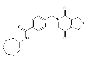 N-cycloheptyl-4-[(5,8-diketo-1,3,6,8a-tetrahydrothiazolo[3,4-a]pyrazin-7-yl)methyl]benzamide