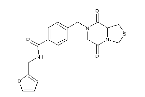 4-[(5,8-diketo-1,3,6,8a-tetrahydrothiazolo[3,4-a]pyrazin-7-yl)methyl]-N-(2-furfuryl)benzamide