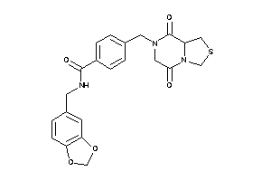 4-[(5,8-diketo-1,3,6,8a-tetrahydrothiazolo[3,4-a]pyrazin-7-yl)methyl]-N-piperonyl-benzamide