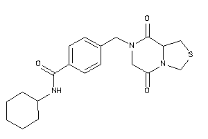 N-cyclohexyl-4-[(5,8-diketo-1,3,6,8a-tetrahydrothiazolo[3,4-a]pyrazin-7-yl)methyl]benzamide