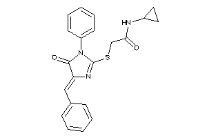 2-[(4-benzal-5-keto-1-phenyl-2-imidazolin-2-yl)thio]-N-cyclopropyl-acetamide