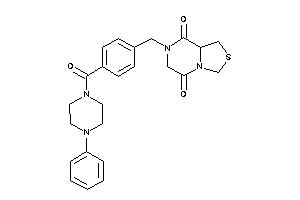 Image of 7-[4-(4-phenylpiperazine-1-carbonyl)benzyl]-1,3,6,8a-tetrahydrothiazolo[3,4-a]pyrazine-5,8-quinone