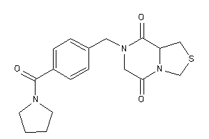 7-[4-(pyrrolidine-1-carbonyl)benzyl]-1,3,6,8a-tetrahydrothiazolo[3,4-a]pyrazine-5,8-quinone