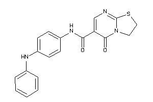Image of N-(4-anilinophenyl)-5-keto-2,3-dihydrothiazolo[3,2-a]pyrimidine-6-carboxamide