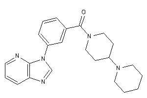 (3-imidazo[4,5-b]pyridin-3-ylphenyl)-(4-piperidinopiperidino)methanone