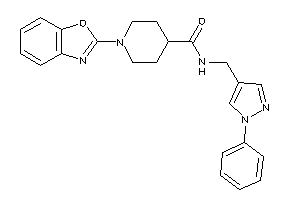 Image of 1-(1,3-benzoxazol-2-yl)-N-[(1-phenylpyrazol-4-yl)methyl]isonipecotamide