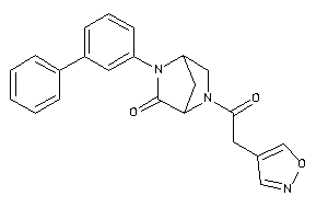 Image of 5-(2-isoxazol-4-ylacetyl)-2-(3-phenylphenyl)-2,5-diazabicyclo[2.2.1]heptan-3-one