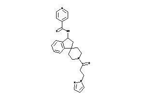 N-[1'-(3-pyrazol-1-ylpropanoyl)spiro[indane-3,4'-piperidine]-1-yl]isonicotinamide