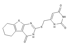 6-[[(4-keto-5,6,7,8-tetrahydro-3H-benzothiopheno[2,3-d]pyrimidin-2-yl)thio]methyl]uracil