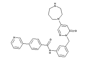 N-[3-[[4-(1,4-diazepan-1-yl)-6-keto-pyridazin-1-yl]methyl]phenyl]-4-(3-pyridyl)benzamide