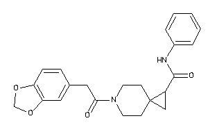 6-[2-(1,3-benzodioxol-5-yl)acetyl]-N-phenyl-6-azaspiro[2.5]octane-1-carboxamide