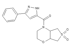 Image of (6,6-diketo-2,3,4a,5,7,7a-hexahydrothieno[3,4-b][1,4]oxazin-4-yl)-(3-phenyl-1H-pyrazol-5-yl)methanone