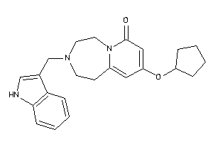 Image of 9-(cyclopentoxy)-3-(1H-indol-3-ylmethyl)-1,2,4,5-tetrahydropyrido[2,1-g][1,4]diazepin-7-one