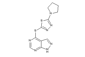 2-(1H-pyrazolo[3,4-d]pyrimidin-4-ylthio)-5-pyrrolidino-1,3,4-thiadiazole