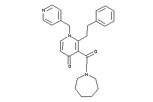 3-(azepane-1-carbonyl)-2-phenethyl-1-(4-pyridylmethyl)-4-pyridone