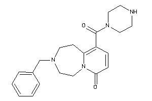 Image of 3-benzyl-10-(piperazine-1-carbonyl)-1,2,4,5-tetrahydropyrido[2,1-g][1,4]diazepin-7-one
