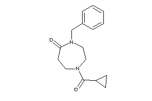 4-benzyl-1-(cyclopropanecarbonyl)-1,4-diazepan-5-one