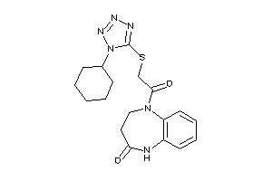 1-[2-[(1-cyclohexyltetrazol-5-yl)thio]acetyl]-3,5-dihydro-2H-1,5-benzodiazepin-4-one