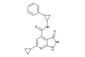 6-cyclopropyl-3-keto-N-(2-phenylcyclopropyl)-1,2-dihydropyrazolo[3,4-b]pyridine-4-carboxamide