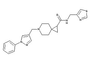 6-[(1-phenylpyrazol-4-yl)methyl]-N-(thiazol-4-ylmethyl)-6-azaspiro[2.5]octane-2-carboxamide