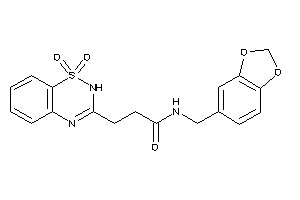 3-(1,1-diketo-2H-benzo[e][1,2,4]thiadiazin-3-yl)-N-piperonyl-propionamide