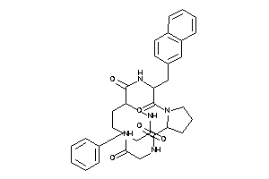 3-phenyl-N-[2,5,10,13-tetraketo-3-(2-naphthylmethyl)-1,4,9,12-tetrazabicyclo[12.3.0]heptadecan-6-yl]propionamide