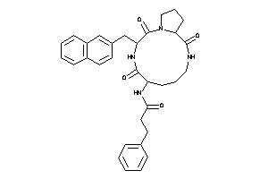 3-phenyl-N-[2,5,11-triketo-3-(2-naphthylmethyl)-1,4,10-triazabicyclo[10.3.0]pentadecan-6-yl]propionamide