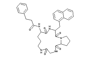 3-phenyl-N-[2,5,11,14-tetraketo-3-(1-naphthylmethyl)-1,4,10,13-tetrazabicyclo[13.3.0]octadecan-6-yl]propionamide