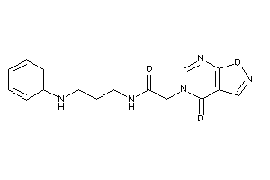 Image of N-(3-anilinopropyl)-2-(4-ketoisoxazolo[5,4-d]pyrimidin-5-yl)acetamide