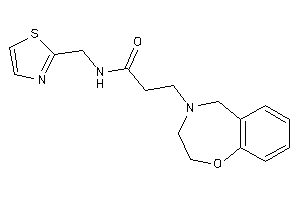 3-(3,5-dihydro-2H-1,4-benzoxazepin-4-yl)-N-(thiazol-2-ylmethyl)propionamide