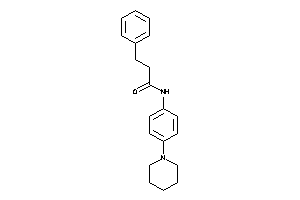 3-phenyl-N-(4-piperidinophenyl)propionamide