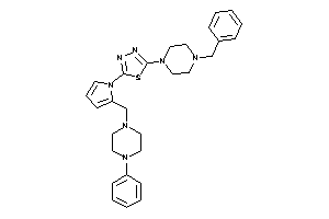 Image of 2-(4-benzylpiperazino)-5-[2-[(4-phenylpiperazino)methyl]pyrrol-1-yl]-1,3,4-thiadiazole