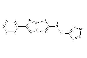 (6-phenylimidazo[2,1-b][1,3,4]thiadiazol-2-yl)-(1H-pyrazol-4-ylmethyl)amine