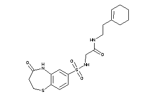 N-(2-cyclohexen-1-ylethyl)-2-[(4-keto-3,5-dihydro-2H-1,5-benzothiazepin-7-yl)sulfonylamino]acetamide