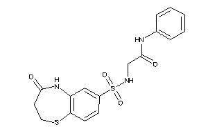 2-[(4-keto-3,5-dihydro-2H-1,5-benzothiazepin-7-yl)sulfonylamino]-N-phenyl-acetamide