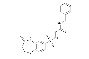 N-benzyl-2-[(4-keto-3,5-dihydro-2H-1,5-benzothiazepin-7-yl)sulfonylamino]acetamide