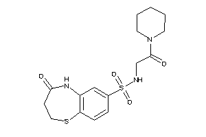 4-keto-N-(2-keto-2-piperidino-ethyl)-3,5-dihydro-2H-1,5-benzothiazepine-7-sulfonamide