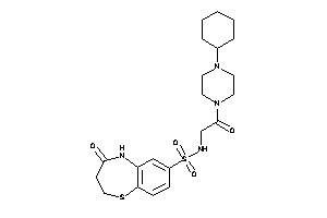 N-[2-(4-cyclohexylpiperazino)-2-keto-ethyl]-4-keto-3,5-dihydro-2H-1,5-benzothiazepine-7-sulfonamide