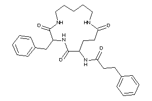 Image of N-(4-benzyl-2,5,13-triketo-3,6,12-triazacyclopentadec-1-yl)-3-phenyl-propionamide